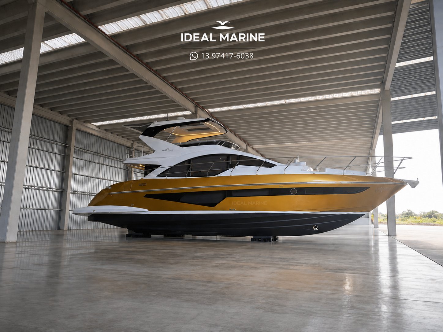Serviço náutico executado pela Ideal Marine — Iate com acabamento premium